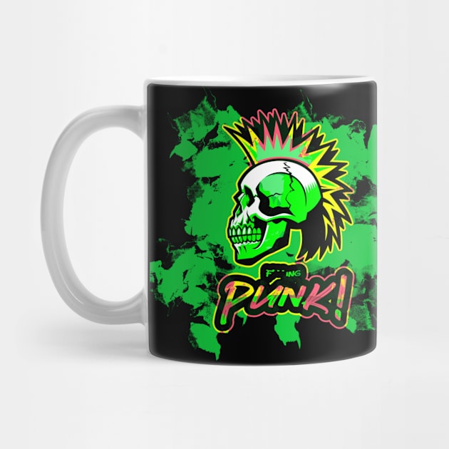 F***ing Punk! - Mohawk Skull by Daily Detour